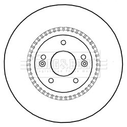 Brake Disc BORG & BECK BBD5993S OE Ref 517123J500