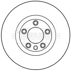 Brake Disc BORG & BECK BBD5994S OE Ref 95835140301