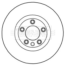 Brake Disc BORG & BECK BBD5995S OE Ref 95835140301