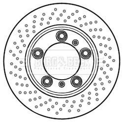 Brake Disc BORG & BECK BBD6001S OE Ref 98735140101