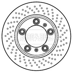 Brake Disc BORG & BECK BBD6002S OE Ref 98735140101
