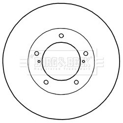 Brake Disc BORG & BECK BBD6003S OE Ref 4351260180