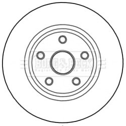 Brake Disc BORG & BECK BBD6004S OE Ref 52124762-AC
