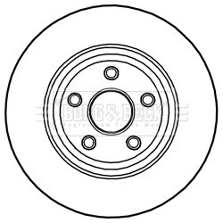Brake Disc BORG & BECK BBD6005S OE Ref 68035012-AC