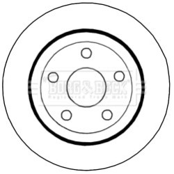 Brake Disc BORG & BECK BBD6006S OE Ref 52124762AB