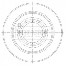 Brake Disc BORG & BECK BBD6008S OE Ref 52710H1000