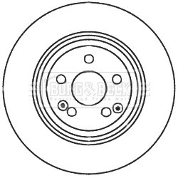 Brake Disc BORG & BECK BBD6028S OE Ref A2034210412