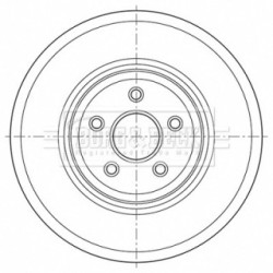 Brake Disc BORG & BECK BBD6054S OE Ref 05290731-AB