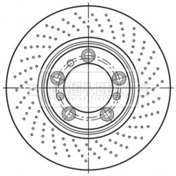 Brake Disc BORG & BECK BBD6064S OE Ref 997 352 406 02