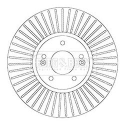 Brake Disc BORG & BECK BBD6065S OE Ref 517122P700