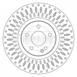 Brake Disc BORG & BECK BBD6081S OE Ref 447421001207