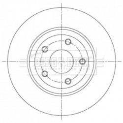 Brake Disc BORG & BECK BBD6084S OE Ref 4779712AA BORG & BECK
