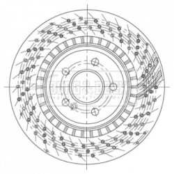 Brake Disc BORG & BECK BBD6096S OE Ref 230 423 16 12