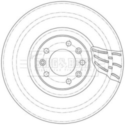 Brake Disc BORG & BECK BBD6098S OE Ref 9804605780 BORG & BECK