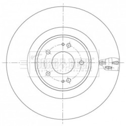 Brake Disc BORG & BECK BBD6100S OE Ref 4615A024