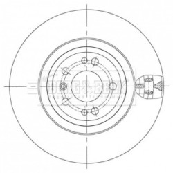 Brake Disc BORG & BECK BBD6101S OE Ref 166 421 06 12