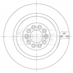 Brake Disc BORG & BECK BBD6105S OE Ref C2C8355 BORG & BECK