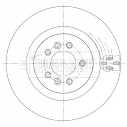 Brake Disc BORG & BECK BBD6110S OE Ref LR038934