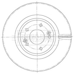 Brake Disc BORG & BECK BBD6112S OE Ref 517124Z000