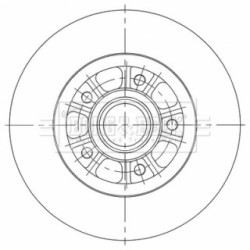 Brake Disc BORG & BECK BBD6117S OE Ref 4320600Q0H