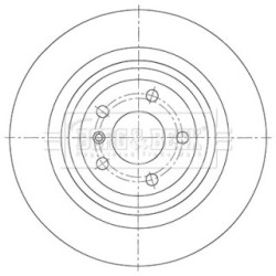 Brake Disc BORG & BECK BBD6119S OE Ref 166 423 05 00
