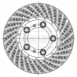 Brake Disc BORG & BECK BBD6121S OE Ref 981 351 402 01