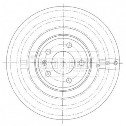 Brake Disc BORG & BECK BBD6122S OE Ref 4G0 615 301B