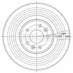 Brake Disc BORG & BECK BBD6126S OE Ref 402060012R