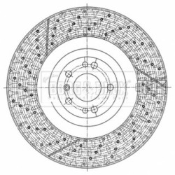 Brake Disc BORG & BECK BBD6127S OE Ref A166 421 05 12