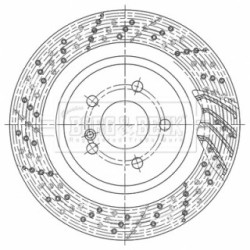 Brake Disc BORG & BECK BBD6128S OE Ref A230 423 15 12