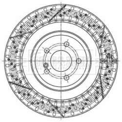 Brake Disc BORG & BECK BBD6132S OE Ref A212 423 04 12