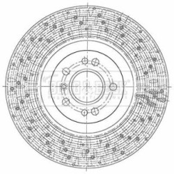 Brake Disc BORG & BECK BBD6136S OE Ref 166 421 10 12