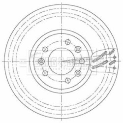 Brake Disc BORG & BECK BBD6138S OE Ref SU01A3869