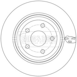 Brake Disc BORG & BECK BBD6140S OE Ref 5151512AC BORG & BECK