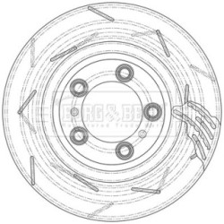 Brake Disc BORG & BECK BBD6141S OE Ref 970 352 405 00 BORG & BECK