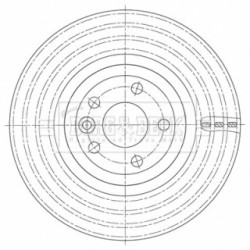 Brake Disc BORG & BECK BBD6143S OE Ref T4A34339