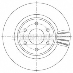 Brake Disc BORG & BECK BBD6146S OE Ref 40206 JR70B