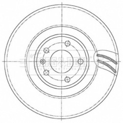 Brake Disc BORG & BECK BBD6147S OE Ref 80A 615 301F