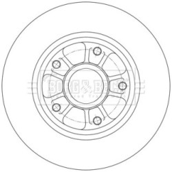 Brake Disc BORG & BECK BBD6150S OE Ref 432009292R