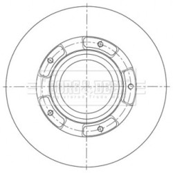 Brake Disc BORG & BECK BBD6155S OE Ref 1867715