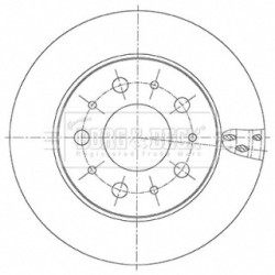 Brake Disc BORG & BECK BBD6156S OE Ref 51957512