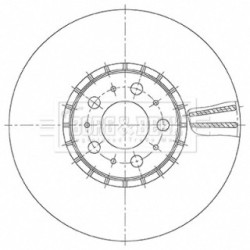 Brake Disc BORG & BECK BBD6157S OE Ref 3140089-3