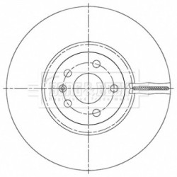 Brake Disc BORG & BECK BBD6165S OE Ref 31471752