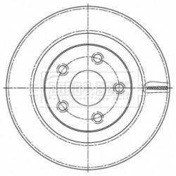 Brake Disc BORG & BECK BBD6180S OE Ref 68040177AA BORG & BECK
