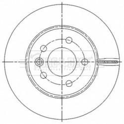 Brake Disc BORG & BECK BBD6185S OE Ref 2N0 615 301A