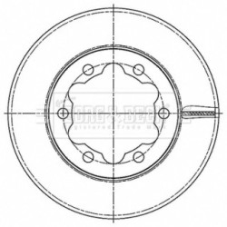 Brake Disc BORG & BECK BBD6189S OE Ref 2N0 615 601C