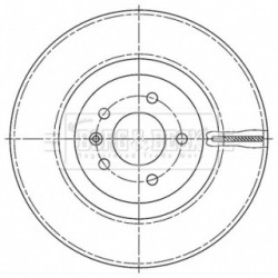 Brake Disc BORG & BECK BBD6191S OE Ref 13598063