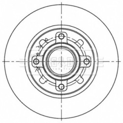 Brake Disc BORG & BECK BBD6194S OE Ref 039181957