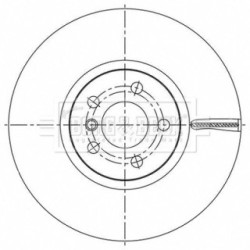 Brake Disc BORG & BECK BBD6195S OE Ref 34106881045