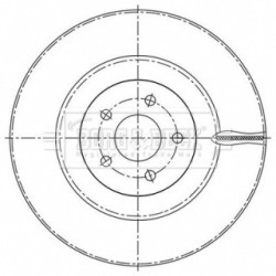 Brake Disc BORG & BECK BBD6209S OE Ref G1FY1125AB
